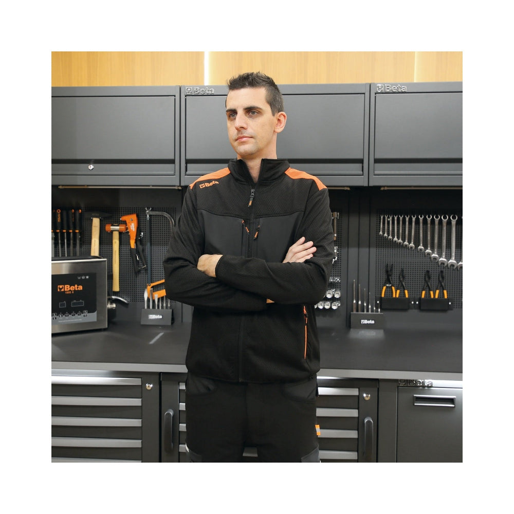 Beta Breathable Stretch Fleece Jacket Multipocket Black Size L - 7564N - 7564N L - WEB-075640003 - Beta - Trade Counter Direct