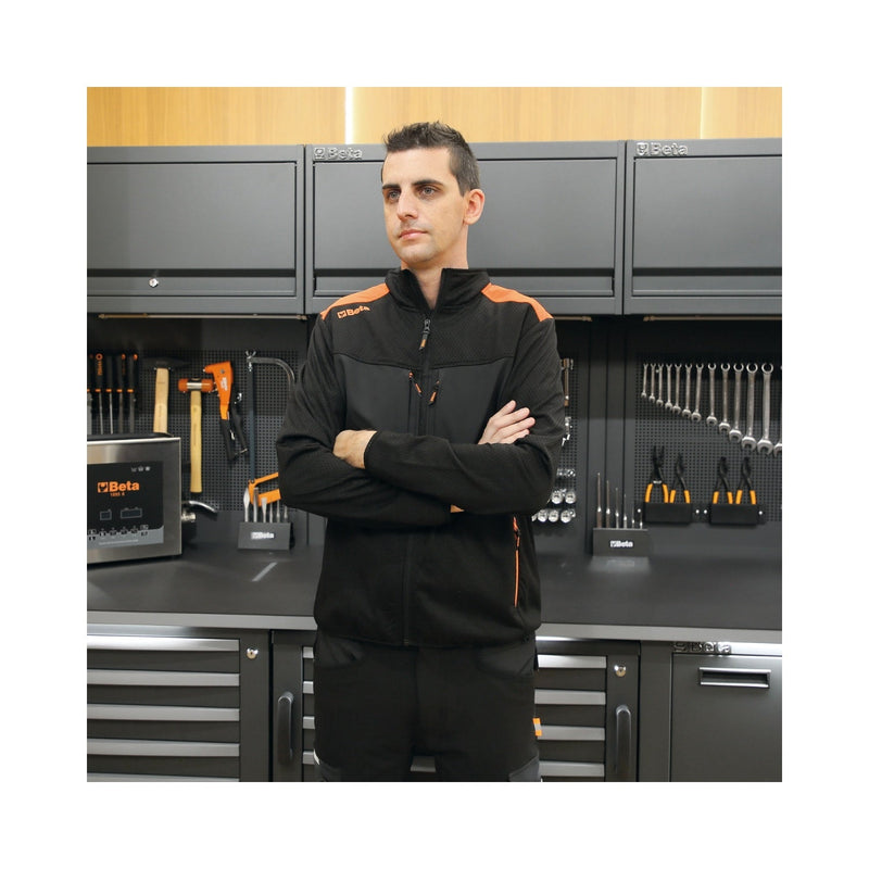 Beta Breathable Stretch Fleece Jacket Multipocket Black Size L - 7564N - 7564N L - WEB-075640003 - Beta - Trade Counter Direct