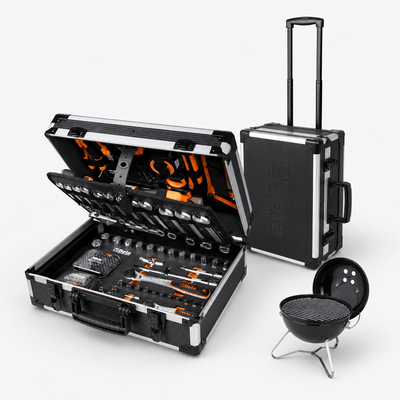 Beta BW 2056T/E Trolley Tool Case with 163 Tools + Free Travel BBQ - ZUKWC0004 - Trade Counter Direct - Trade Counter Direct