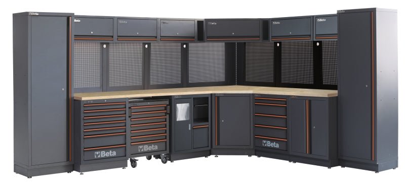 Beta C45 Pro 2.0 D Workshop Combo Set – Complete Modular Storage (DX Stainless Steel / DW Wood Options) - 045002032 - Beta - Trade Counter Direct