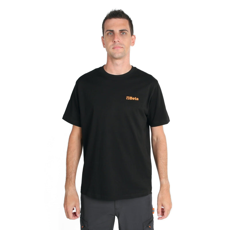 Beta Graffiti Print Cotton T-Shirt Black Size S - 7548D - 7548D S - WEB-075480601 - Beta - Trade Counter Direct