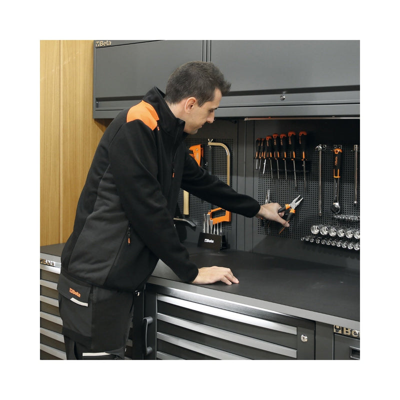 Beta Long - Zipped Black Sweatshirt With Anthracite Grey Inserts Xl - 7565NG - 7565NG XL - WEB-075650404 - Beta - Trade Counter Direct