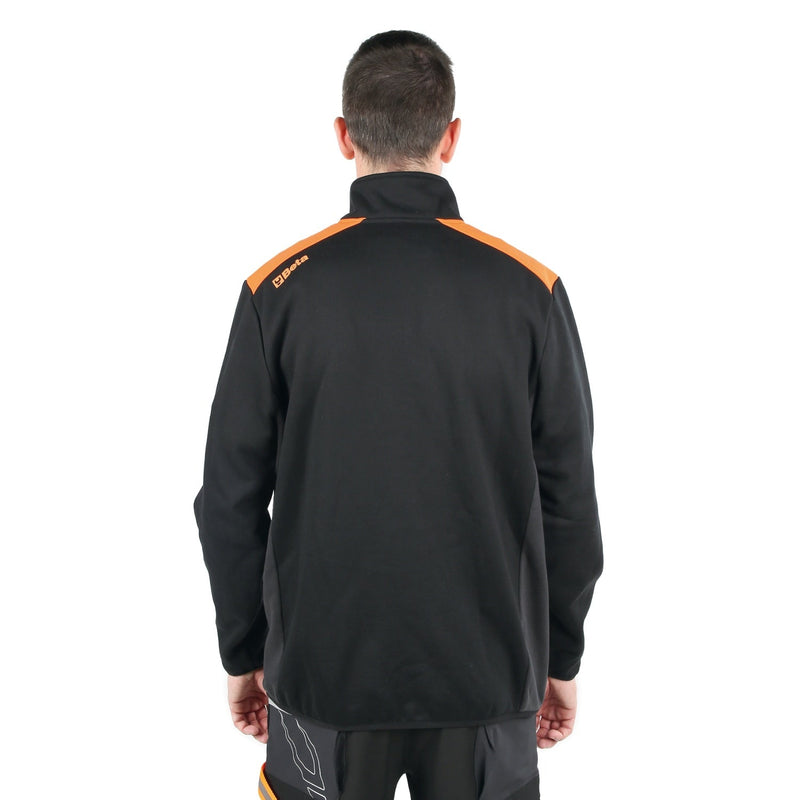 Beta Long - Zipped Black Sweatshirt With Anthracite Grey Inserts Xl - 7565NG - 7565NG XL - WEB-075650404 - Beta - Trade Counter Direct