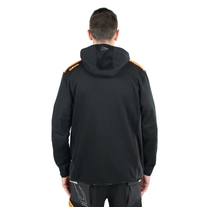 Beta Long - Zipped Hoodie Black With Anthracite Grey Inserts Size L - 7566NG - 7566NG L - WEB-075660403 - Beta - Trade Counter Direct