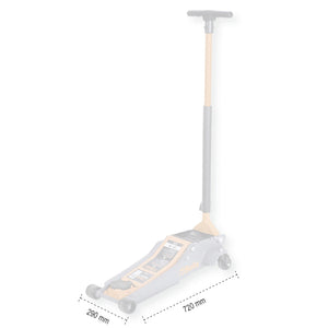 Beta Lowered hydraulic jack, 2 t, with 4 wheels - 3029/2T - WEB-030290020 - Beta - Trade Counter Direct