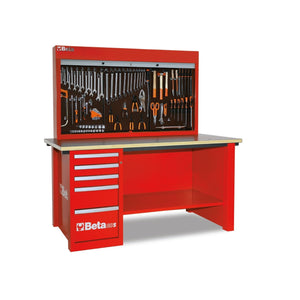Beta Mastercargo Workbench With Tool Storage Board And 5 - Drawer Cabinet - C57SA - C57S/A - O - WEB-057001005 - Beta - Trade Counter Direct