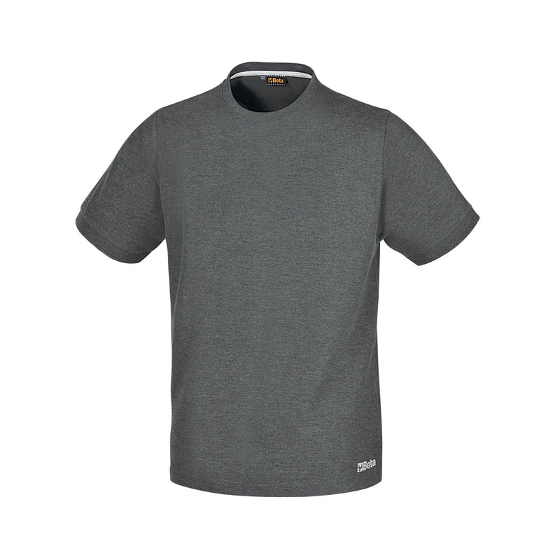 Beta Melange Grey Jersey Cotton Work T-Shirt - 7553G S - WEB-075530401 - Beta - Trade Counter Direct