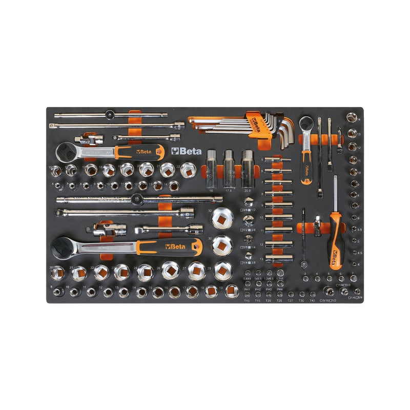 Beta Mobile Roller Cabinet With 8 Drawers And 411 - Tool Assortment - 2400 RSC24A/8 - VIL - 2400 RSC24A/8 - VIL/A - WEB-024004909 - Beta - Trade Counter Direct