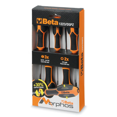 Beta Morphos Screwdriver Set, 9 - Piece - 1221N - 1223/D10N - WEB-012230019 - Beta - Trade Counter Direct