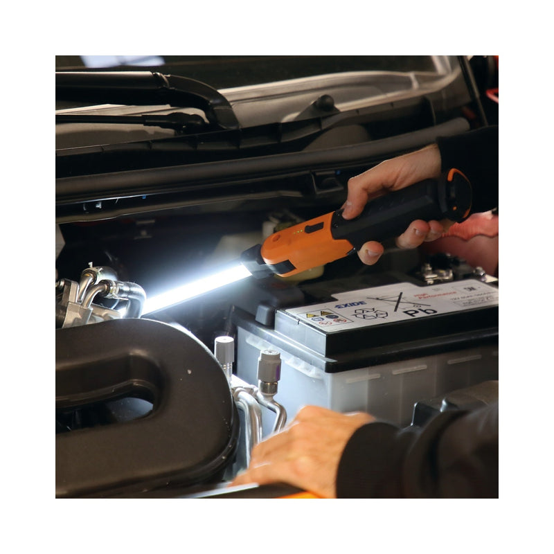 Beta Rechargeable LED inspection lamp, with double light emission, articulated, can be rotated 180°, with swivel magnetic base and hook - 1838AM - WEB-018380400 - Beta - Trade Counter Direct