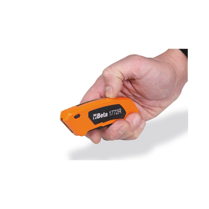 Beta Retractable Utility Knife With Trapezoidal Blade And 5 Blades - 1772R - WEB-017720006 - Beta - Trade Counter Direct