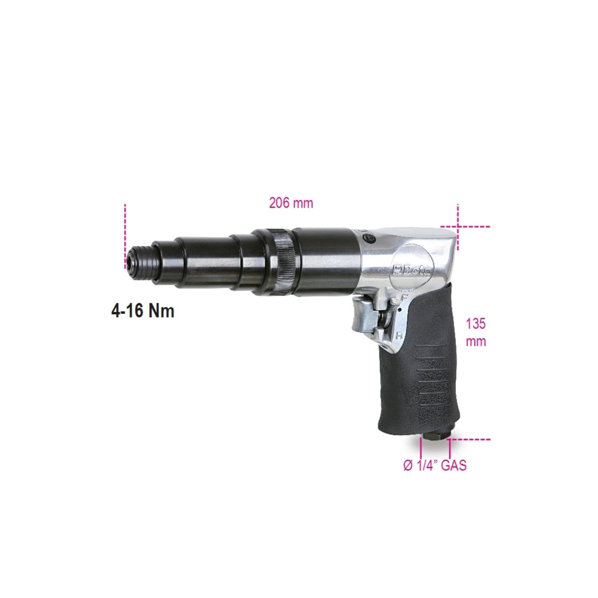 Beta Reversible Air Screwdriver 1/4 Inch Hex 4 - 16 Nm - 1935F - WEB-019350045 - Beta - Trade Counter Direct