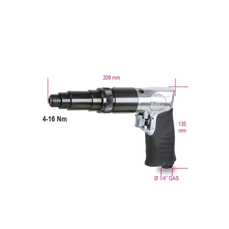 Beta Reversible Air Screwdriver 1/4 Inch Hex 4 - 16 Nm - 1935F - WEB-019350045 - Beta - Trade Counter Direct