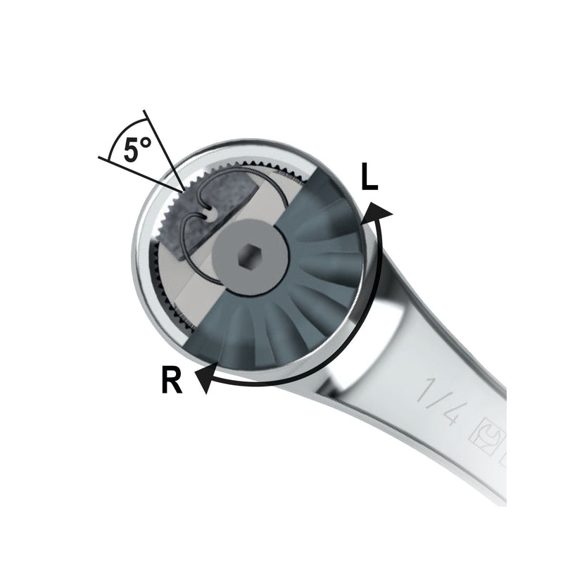 Beta Reversible Ratchet With 1/4 Inch Male Square Drive, 72 - Tooth Mechanism - 900/55Z - WEB-009000882 - Beta - Trade Counter Direct