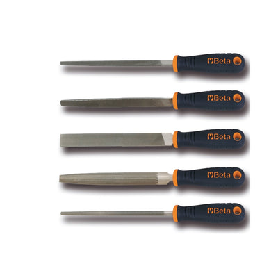 Beta Second Cut Files With Plastic Handles 200 Mm 5 - Piece Set - 1719BMA8 - 1719BMA8/T - WEB-017190054 - Beta - Trade Counter Direct