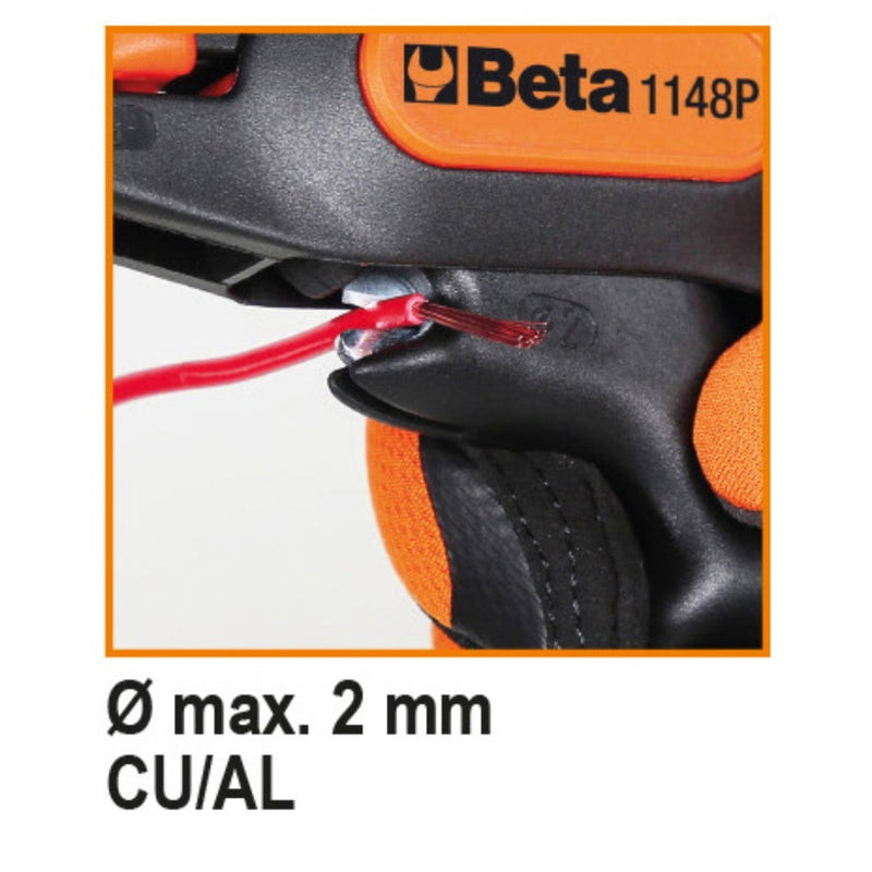 Beta Self - Adjusting Wire Stripping Pliers With Cutting Device 0.2 - 6 Mm² - 1148P - WEB-011480300 - Beta - Trade Counter Direct