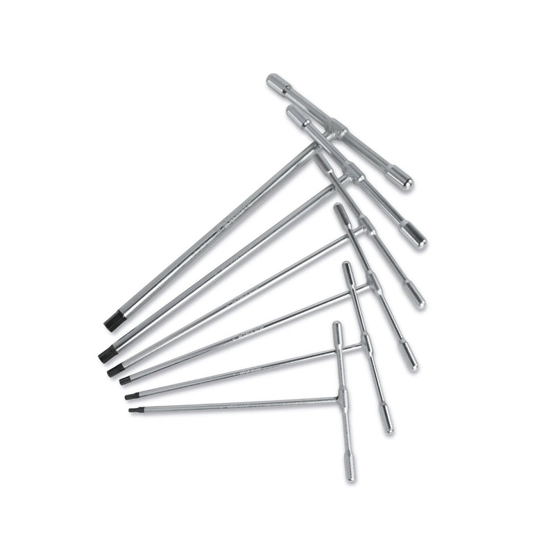 Beta Set of 6 T - handle wrenches with one hexagon male end - 951GP/S6 - WEB-009511687 - Beta - Trade Counter Direct