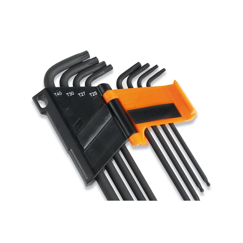 Beta Set of 8 offset key wrenches with a ball head for Torx® head screws Tamper Resistant Torx®. - 97BRTXL/SC8 - WEB-000970464 - Beta - Trade Counter Direct
