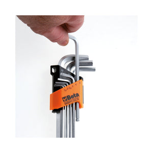 Beta Set of 9 ball head offset hexagon key wrenches - 96BPC/SC9 - WEB-000960354 - Beta - Trade Counter Direct