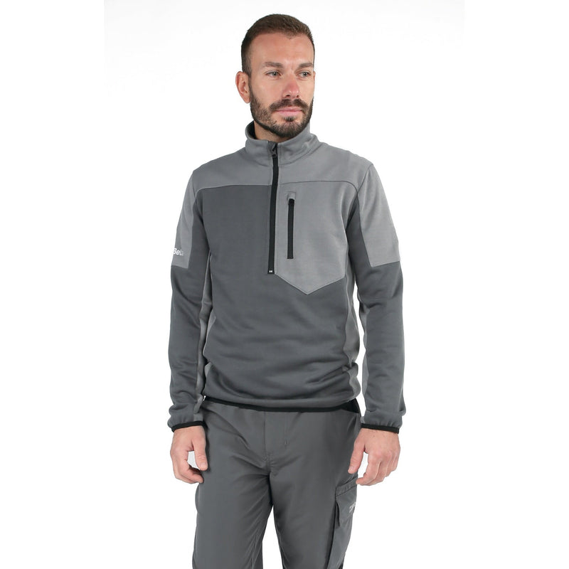 Beta Short - Zip Work Sweatshirt Anthracite/Light Grey Size L - 7643G - 7643G L - WEB-076430003 - Beta - Trade Counter Direct