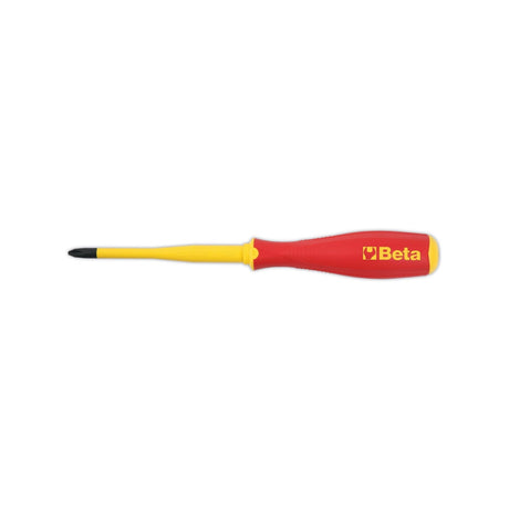 Beta Slim Insulated Phillips Screwdriver Ph2 2X6X100 Mm - 1232MQF - 1232MQF/PH2 - WEB-012320618 - Beta - Trade Counter Direct