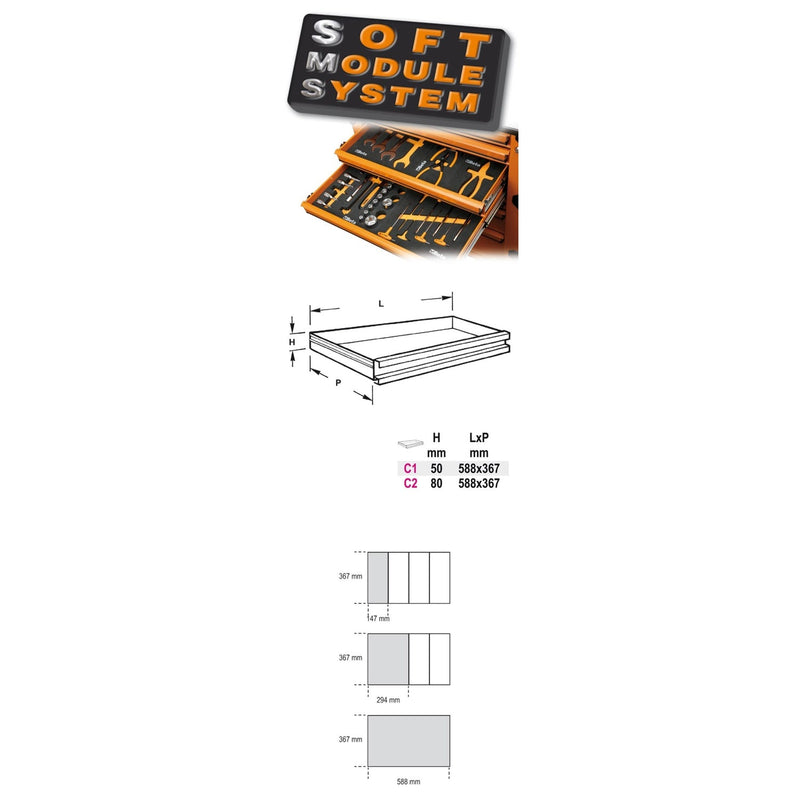 Beta Soft Thermoformed Tray With 16 Double Ended Offset Socket Wrenches - 933 - M75 - WEB-024500075 - Beta - Trade Counter Direct