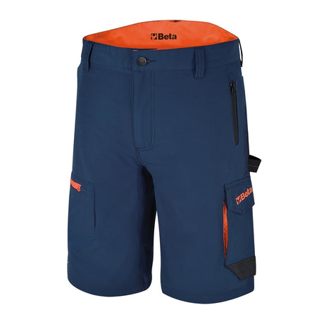 Beta Stretch Work Bermuda Shorts Lightweight Multipocket Slim Fit Blue Size L - 7661B - 7661B L - WEB-076610103 - Beta - Trade Counter Direct