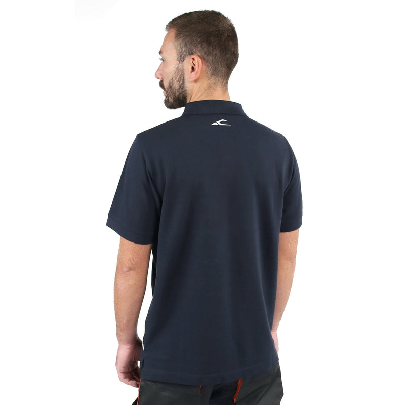 Beta Three - Button Piqué Cotton Work Polo Shirt Blue - 7552BL L - WEB-075520303 - Beta - Trade Counter Direct