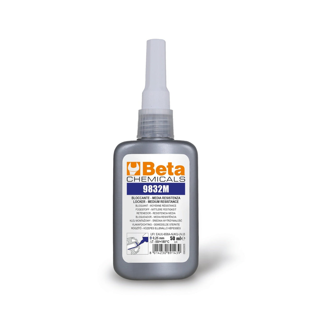 Betachemicals Medium Resistance Anaerobic Threadlocker 50 Ml - 9832M - 9832M 50 (1 - 2) - WEB-098320005 - BetaCHEMICALS - Trade Counter Direct