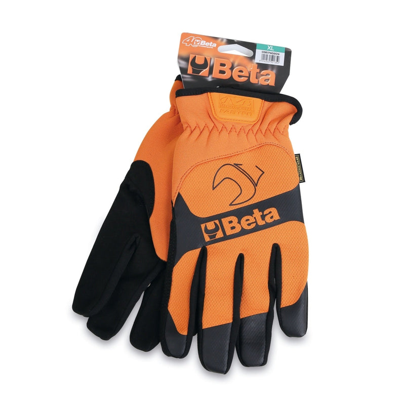 Betacollection Work Gloves With Stretch - Elastic Cuffs And Touchscreen - Capable Synthetic Leather - Size M - 9574O - 9574O M - WEB-095740202 - BETACollection - Trade Counter Direct