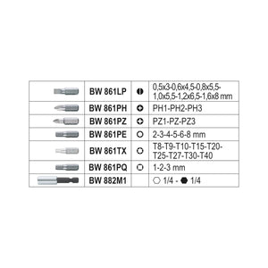Betaworker 30 - Piece Bit Set With Magnetic Bit Holder In Pocket Case - BW 860EA/31 - WEB-059456313 - BetaWORKER - Trade Counter Direct