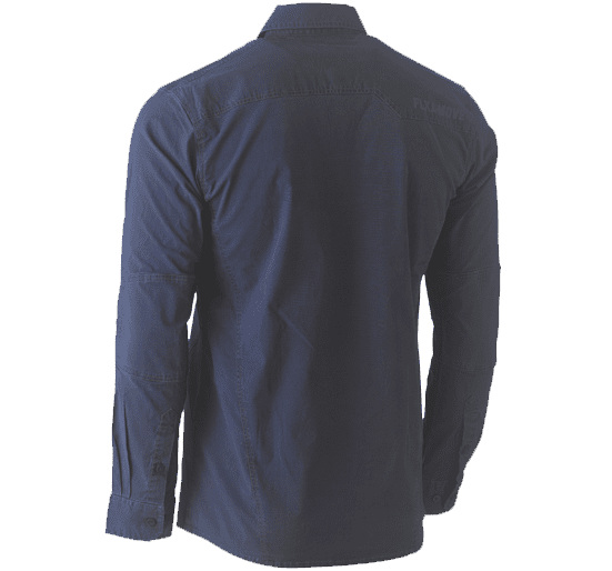 Bisley Flex & Move Utility Shirt Long Sleeve - Navy - UKS6144_BPCTS - Bisley Workwear UK - Trade Counter Direct