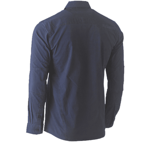 Bisley Flex & Move Utility Shirt Long Sleeve - Navy - UKS6144_BPCTS - Bisley Workwear UK - Trade Counter Direct