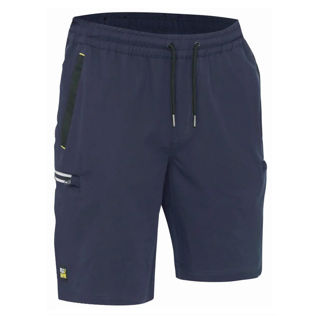 Bisley Shorts Flex & Move™ 4 - Way Stretch Elastic Waist Cargo - BSHC1333_BBLKR77 - Bisley Workwear UK - Trade Counter Direct
