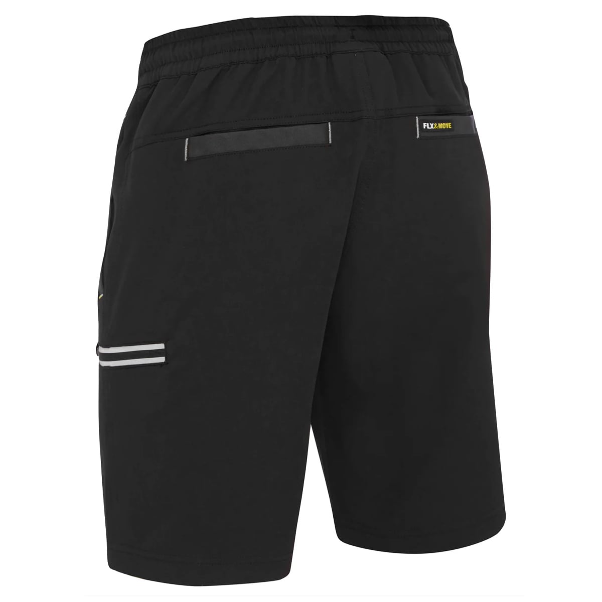 Bisley Shorts Flex & Move™ 4 - Way Stretch Elastic Waist Cargo - BSHC1333_BBLKR77 - Bisley Workwear UK - Trade Counter Direct
