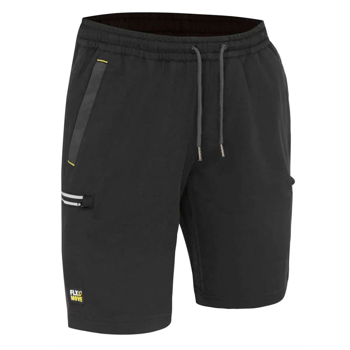 Bisley Shorts Flex & Move™ 4 - Way Stretch Elastic Waist Cargo - BSHC1333_BBLKR77 - Bisley Workwear UK - Trade Counter Direct