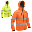Bisley Taped Hi - Vis softshell Jacket With Hood - UKJ6069T_BBLYS - Bisley Workwear UK - Trade Counter Direct