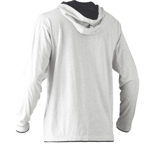 Bisley Workwear Flex & Move Cotton Rich Hooded Tee Long Sleeve - Grey Marle - UKK6220_BGGYS - Bisley Workwear UK - Trade Counter Direct