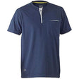 Bisley Workwear Flex & Move Henley Cotton Tee Short Sleeve - Blue Marle - UKK1932_BPCTS - Bisley Workwear UK - Trade Counter Direct