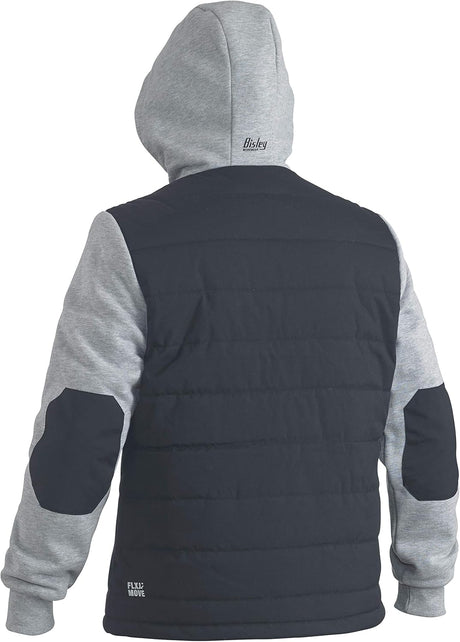 Bisley Workwear Flex & Move Long Sleeve Hooded Puffer Fleece Jacket - Contrast - UKJ6944_BCCGS - Bisley Workwear UK - Trade Counter Direct