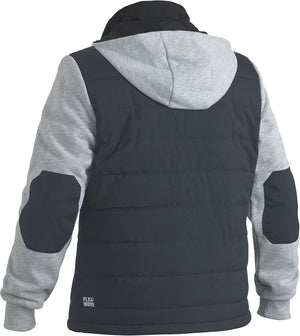 Bisley Workwear Flex & Move Long Sleeve Hooded Puffer Fleece Jacket - Contrast - UKJ6944_BCCGS - Bisley Workwear UK - Trade Counter Direct