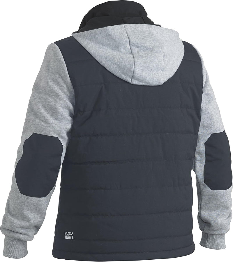 Bisley Workwear Flex & Move Long Sleeve Hooded Puffer Fleece Jacket - Contrast - UKJ6944_BCCGS - Bisley Workwear UK - Trade Counter Direct