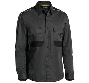 Bisley Workwear Flex & Move Long Sleeve Mechanical Stretch Shirt - Charcoal - UKS6133_BCCGS - Bisley Workwear UK - Trade Counter Direct