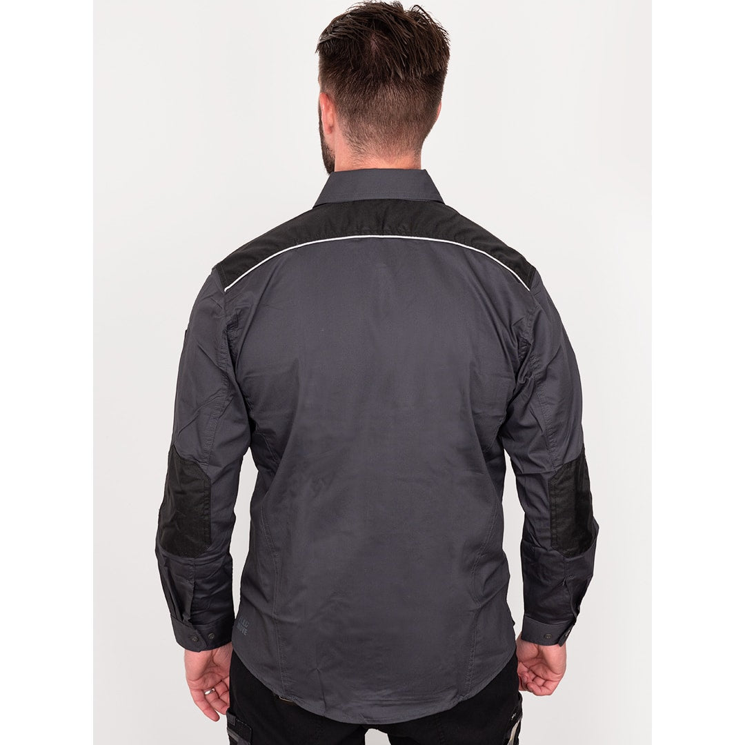 Bisley Workwear Flex & Move Long Sleeve Mechanical Stretch Shirt - Charcoal - UKS6133_BCCGS - Bisley Workwear UK - Trade Counter Direct