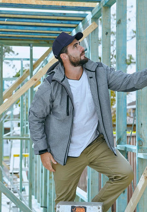 Bisley Workwear Flex & Move Shield Hooded Zip Front Jacket - UKJ6937_BCCGXS - Trade Counter Direct - Trade Counter Direct