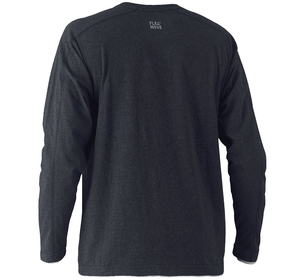 Bisley Workwear Flex & Move Shirt Cotton Henley Tee Long Sleeve - Charcoal Marle - UKK6932_BCCGS - Bisley Workwear UK - Trade Counter Direct