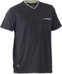 Bisley Workwear Flex & Move Shirt Cotton V - Neck Tee Short Sleeve - Grey Marle - UKK1933_BGGYS - Bisley Workwear UK - Trade Counter Direct