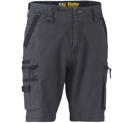 Bisley Workwear Flex & Move Stretch Cargo Shorts - Charcoal - UKSHC1330_BCCGR82 - Bisley Workwear UK - Trade Counter Direct