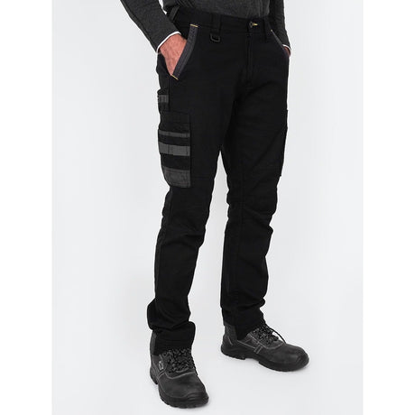Bisley Workwear Flex & Move Stretch Utility Cargo Trousers - Black - UKPC6331_BBLKR32 - Bisley Workwear UK - Trade Counter Direct