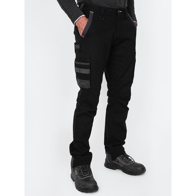 Bisley Workwear Flex & Move Stretch Utility Cargo Trousers - Black - UKPC6331_BBLKR32 - Bisley Workwear UK - Trade Counter Direct